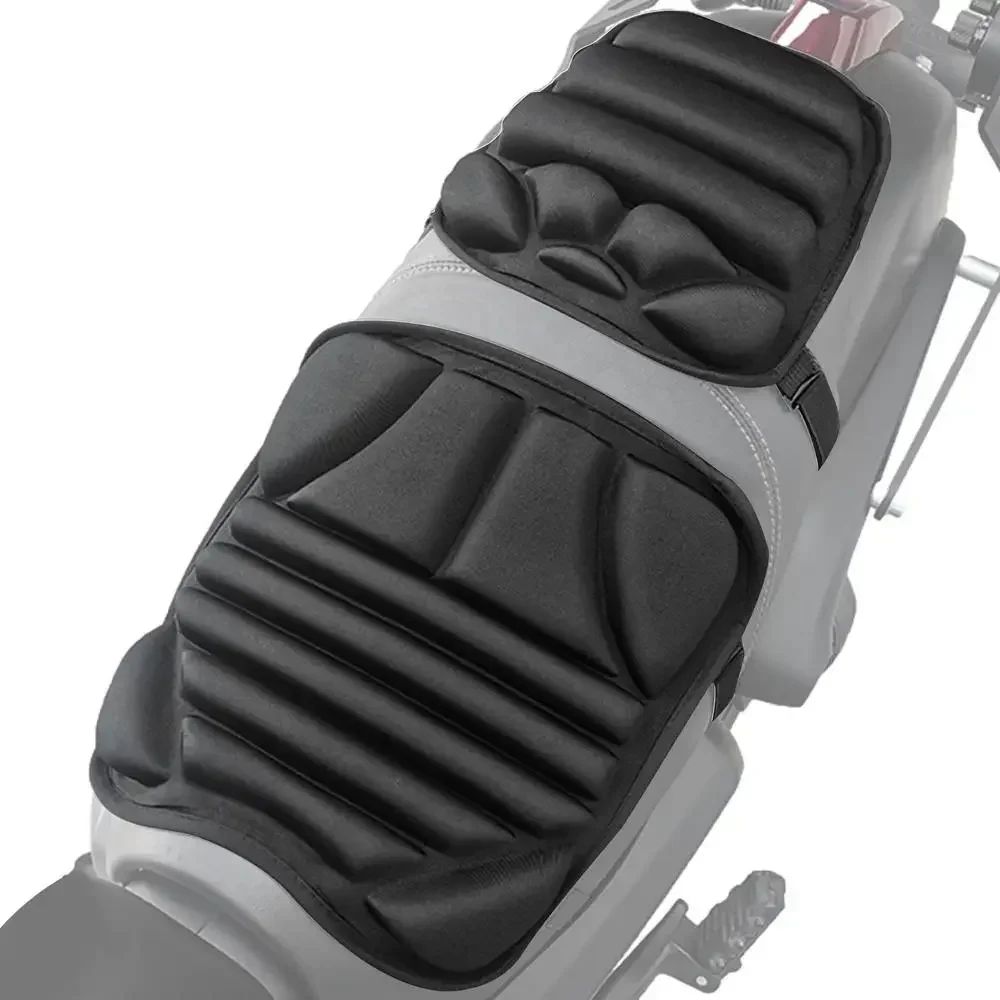 Almofada de Assento de Moto 3D Conforto Gel Almofada de Assento Respirável Capa de Assento Universal com Absorção de Choque para Montanha Avançada