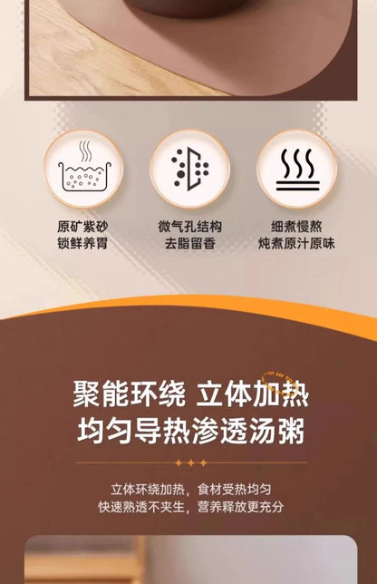110V/220V Pure Ceramic Electric Slow Cooker Automatic Home Kitchen Appliance Taiwan Made USA Export