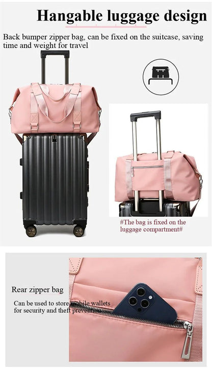 Large Gym Bag with Wet Dry Compartment | Sport Duffel for Women Men | Travel Tote