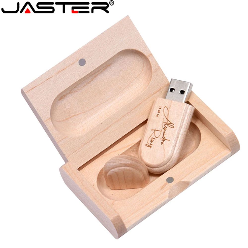 JASTER 10 unidades/lote de pen drive USB 2.0 (LOGOTIPO personalizado grátis) Pen drive de madeira 4 GB 8 GB 16 GB Pen drive 32 GB 64 GB 128 GB Memory Stick Presente