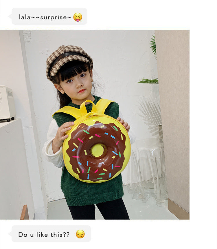 Cartoon Kids Backpack Cute Donut Eggshell Bag Fun Kindergarten Kids Backpack Boys Girls Backpack