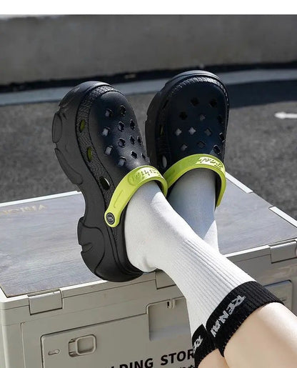 Chunky Platform Clogs Sandals Women 2025 Summer Soft Thick Bottom Beach Garden Shoes Woman Slide Non Slip Eva Wedge Slippers