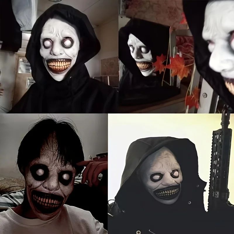 Christmas Zombie Mask - Scary Clown & Demon Dual Face Design, Lightweight Breathable for Cosplay