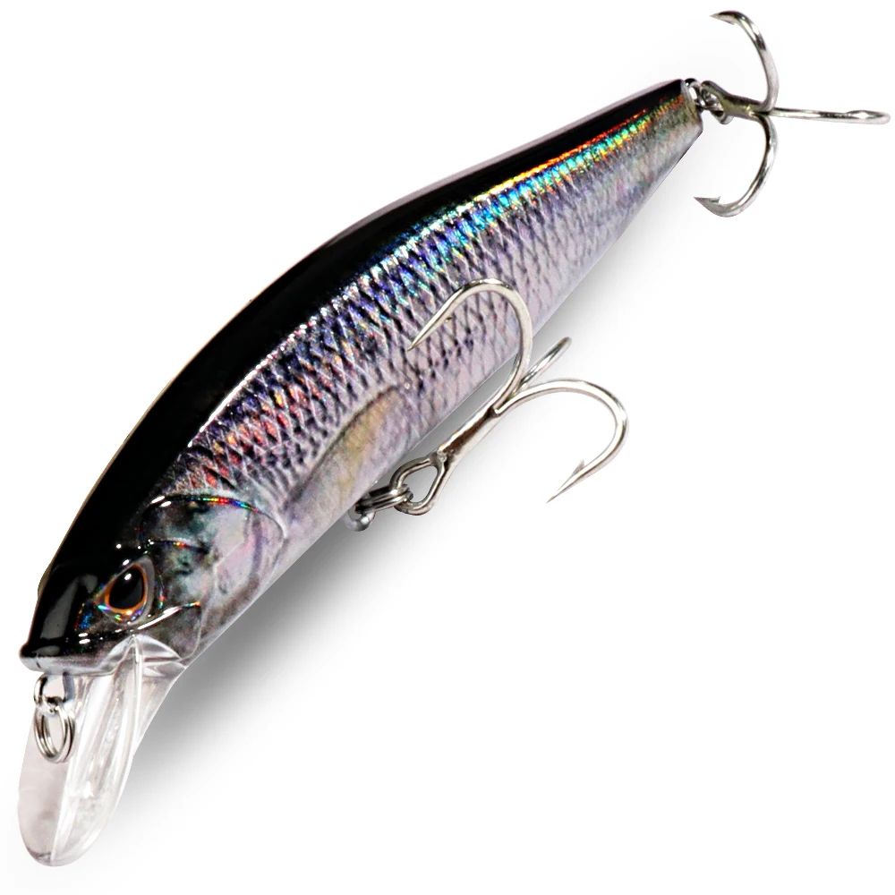Minnow Afundante 19g Jerkbait Flutuante 15g Isca de Pesca Anzóis Triplos Swimbait Pesca Popper Tackle Wobbler Isca Artificial