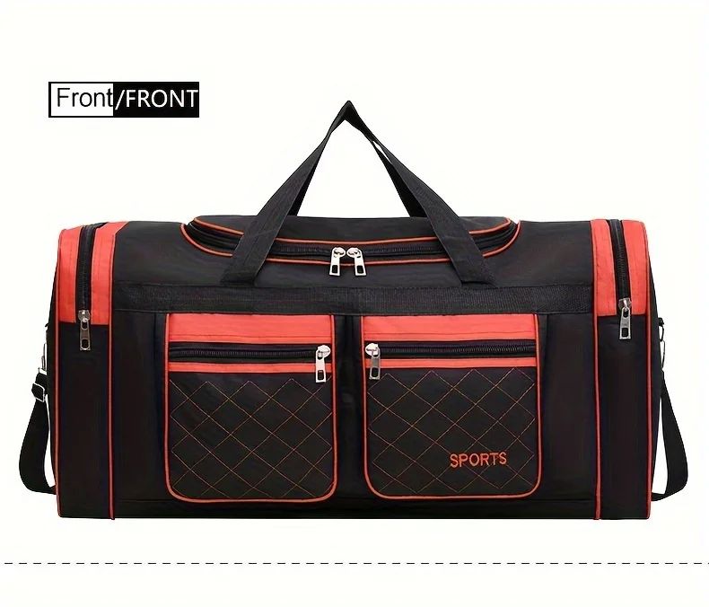 Men Nylon Travel Duffel Bag Large Capacity Handbag Portable Outdoor Carry Luggage Convenient Practical Male's Weekend Gym Bag