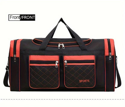 Men Nylon Travel Duffel Bag Large Capacity Handbag Portable Outdoor Carry Luggage Convenient Practical Male's Weekend Gym Bag