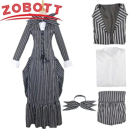 Anime Jack Skellington Cosplay Costume for Adult The Nightmare Before Christmas Jack Uniform Clothes Suit Halloween Costumes