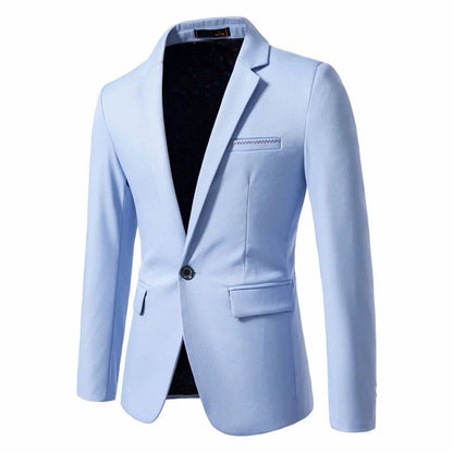 2024 New Spring Men's Western-style Blazer Single Breasted Pesalir Fabric Casual Slim Fit Wedding Suit Jacket For Men