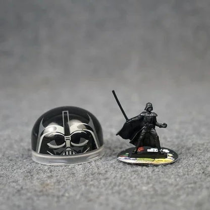 Cápsula Star Wars Darth Vader Stormtrooper Imperial Yoda R2-D2 C-3PO Bonecos de Ação Enfeites de Mesa Brinquedos Colecionáveis Presentes