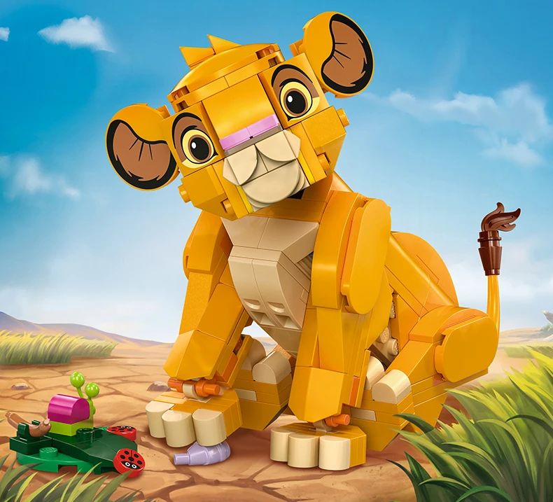 LEGO Novo Produto de Junho Animação Disney 43243 O Pequeno Rei Leão Simba Brinquedos de Blocos de Montar para Meninos e Meninas