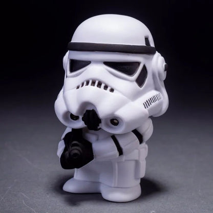 10cm Estilo Fofo Star Wars Darth Vader e STORMTROOPER Kawaii Brinquedo Action Figure Modelo Soldado Preto Branco Para Crianças