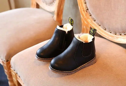 Children's Boots for Boys Girls Toddlers Little Kids Fashion Classic Ankle Boots Warm Rubber Chelsea Boots British Style 21-36