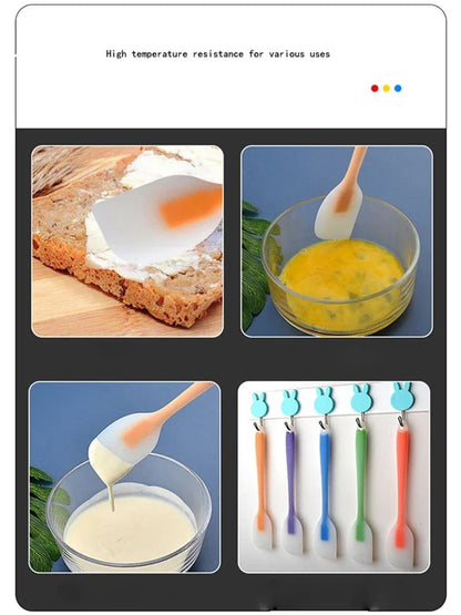 Espátula de Silicone Creme Manteiga Cozinha Cozimento Espátula Utensílios Resistentes ao Calor Raspador Decorador Ferramentas Translúcidas para Cozinha e Confeitaria