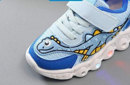 LED Children Cute Cartoon Boys Casual Sneaker for Children Shoes Girl Mesh Breathable Lighting Shoes Baby Illuminated Shoe