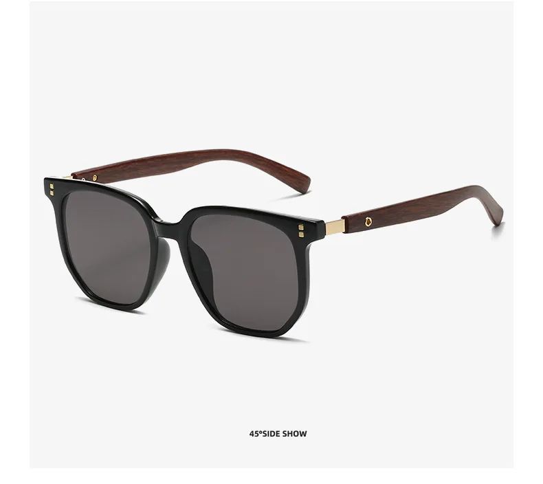 Retro Sunglasses For Men Fashion square Glasses Vintage Sun Glasses Women Luxury Wood Anti-Blu-Ray Lens Eyewear UV400
