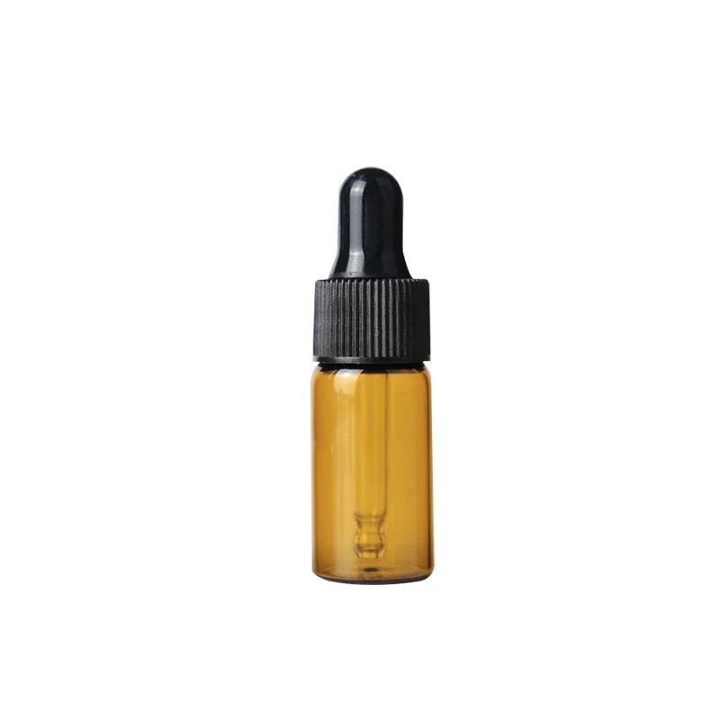 50/100PCS 1-5/ML Essential Oil Glass Refillable Eye Empty Dropper Bottle Container TravelPortable for Essential Oils, Perfumes