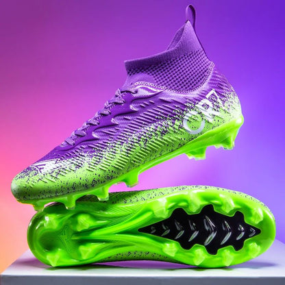 New Men Football Boots Futsal High-quality Match Indoor Hot-selling Soccer Shoes Sneakers High-top Non-Slip Cleats Grass FG/TF