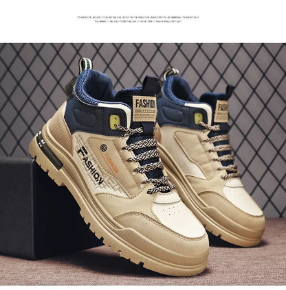Tênis Masculino Casual de Outono Vulcanizado, Tênis Esportivo Masculino para Caminhada, Tênis Masculino para Área Externa, Tênis Masculino com Sola Macia para Caminhada