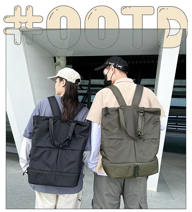 Mochila Unissex de Grande Capacidade Masculina e Feminina Mochilas de Nylon Impermeáveis Esportivas Modernas Mochilas Escolares Portáteis de Lazer Viagem