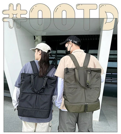 Mochila Unissex de Grande Capacidade Masculina e Feminina Mochilas de Nylon Impermeáveis Esportivas Modernas Mochilas Escolares Portáteis de Lazer Viagem