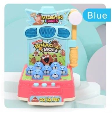 Console de Jogos Iluminador para Bebês de 2024, Brinquedo Elétrico de Bate-toupeira com Música Interativa para Educação Infantil