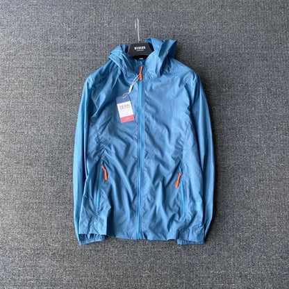 Adults Ultrathin Ultralight Clear Quick Dry Sun-Protective Breathable Camping Running Cycling Beach Jacket Skin Coat Windbreaker
