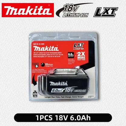 Bateria Makita 100% Original, bateria recarregável 18V 6.0Ah, substituindo Makita BL1830B L1840B L1850B L1860B, bateria para ferramenta elétrica