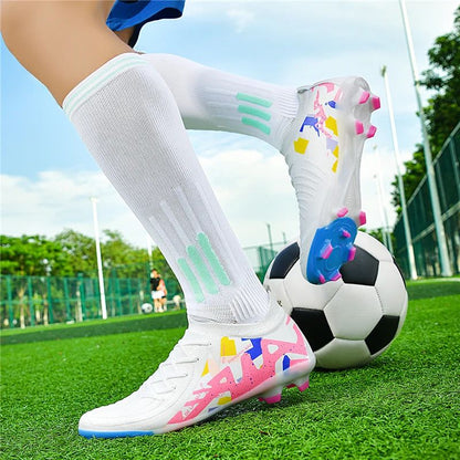 New Men Soccer Shoes Adult Non-Slip Boys Adult Futsal Sport Football Boots Grass Cleats Indoor Ultralight Turf Comfortable
