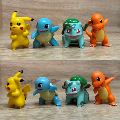 Pokémon Action Figure Brinquedos Pikachu Charmander Squirtle Bulbasaur Bonecos Pequenos Presente Infantil