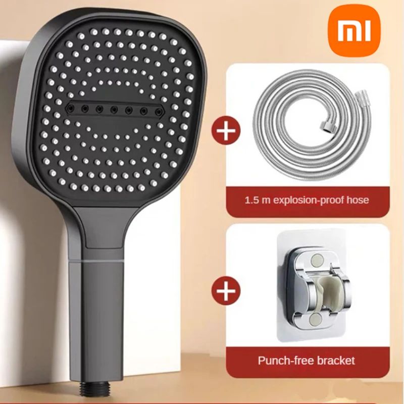Xiaomi Novo Painel Grande 3 Modos Ajustáveis Chuveiro Doméstico de Alta Pressão com Massagem e Elemento Filtrante Acessórios para Banheiro