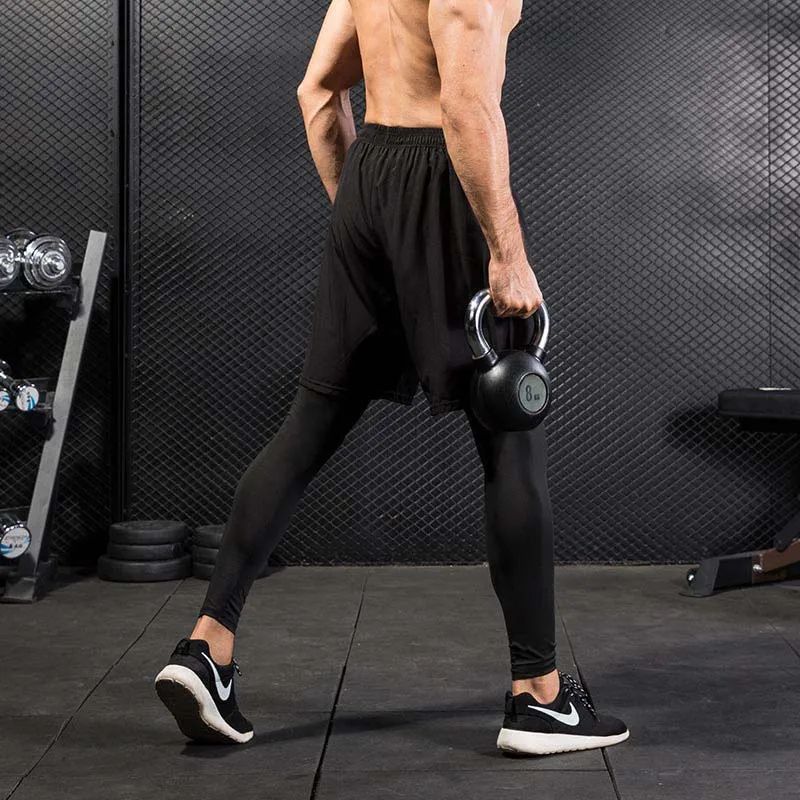 Calça Masculina Casual para Atividades ao Ar Livre 2025 de Secagem Rápida para Pesca, Ciclismo, Caminhada e Calça de Corrida Fitness Elástica Justa de Duas Peças