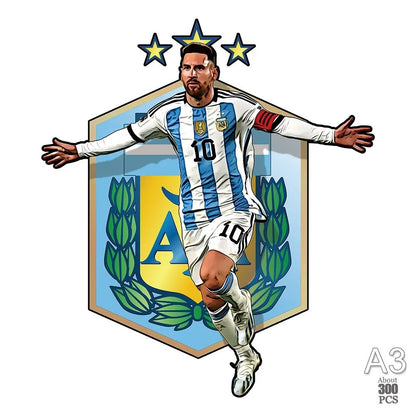 irregular Football Star Wooden Jigsaw Sports Stars Puzzle for Kids Adults Educational Fabulous Gift 300 Pcs DIY Puzzle Toys