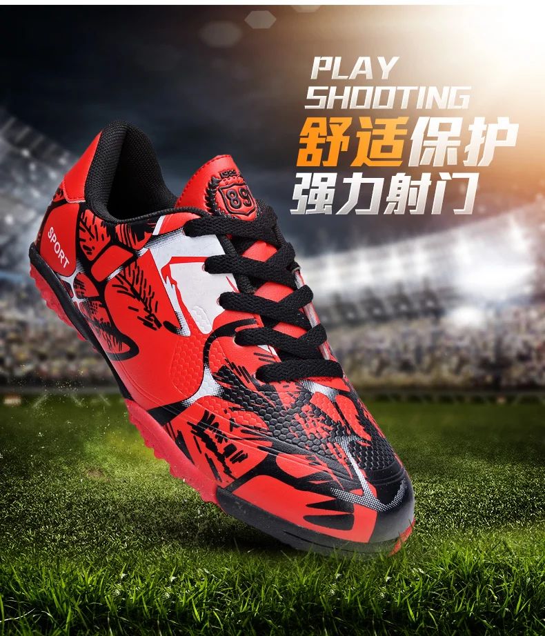 Professional Kids Soccer Shoes Men Original Football Shoes Indoor Society Cleats Football Field Boots TF/AG Fast Match Sneaker