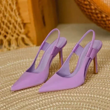 Novas Sandálias Femininas de Luxo Designer Slingback Bico Fino Salto Alto Fino Elegante Sapatos de Salto Scarpin 35-43