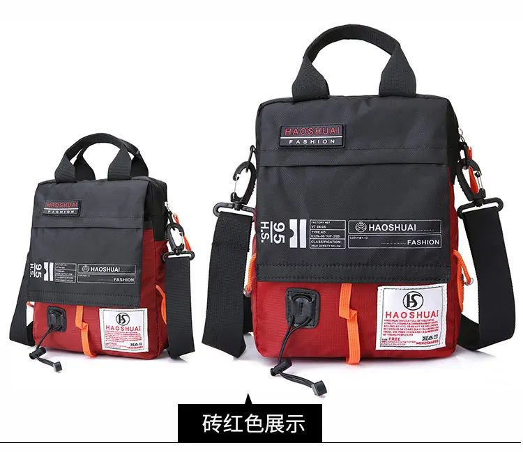 2024 New Shoulder Messenger Bag Casual Men's Bag Portable Briefcase Nylon Waterproof Outdoor Bag Man Messenger Trend Handbags