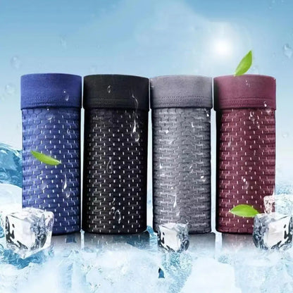 Men Breathable Boxers Ice Silk Mesh Men's Boxers Soft Breathable Underwear with Moisture-wicking Technology U Design for Comfort