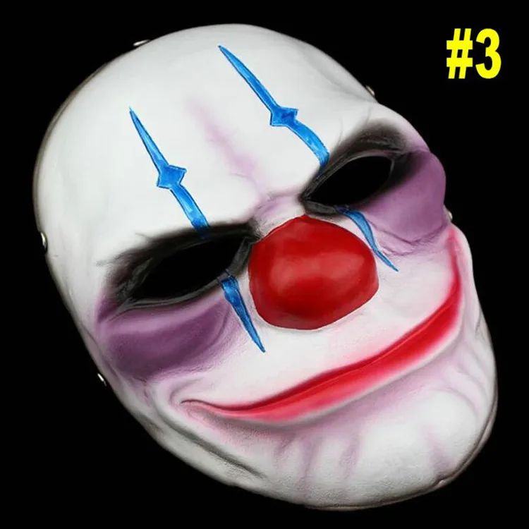 Scary Clown Mask Payday 2 US Flag Clown Masks Masquerade Carnival Party Mask Horrible Funny Pay Day Mask Halloween Prop Supplies