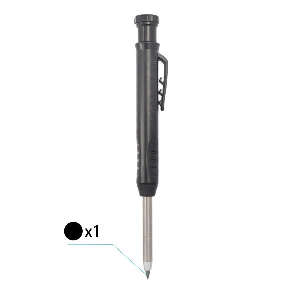 3Colors Refill 2.8mm Solid Carpenter Pencil Set Mechanical Pencil Cap Carpentry Marking Scriber Construction Woodworking Tools