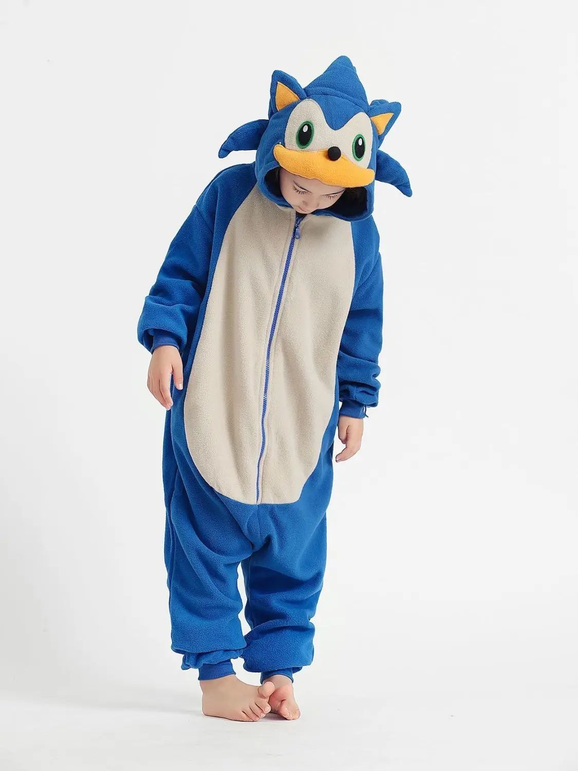 Girls Boys Cartoon Sleepwear Kids Children Cute Sonic Onesies Animal Flannel Pajamas For Christmas Halloween Party