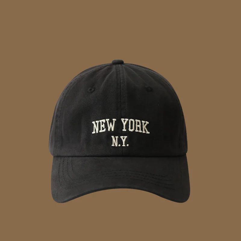 Soft Cotton Letters Baseball Cap For Women Men Retro Embroidery Curved Brim Hat Unisex Ponytail Hip Hop Dad Trucker Sun Hats