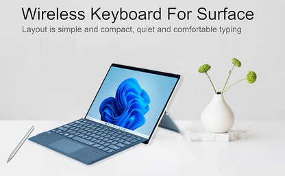 Wireless Bluetooth Keyboard For Microsoft Surface Pro 3 4 5 6 7 7+,Detachable Slim Type Cover Keyboard Trackpad For Surface Pro