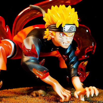 Naruto Quatro Caudas Naruto Uzumaki Modelo de Estátua Decoração de Mesa Coleção GK Modelo Feito à Mão Brinquedo de Figura de Anime Presentes Infantis