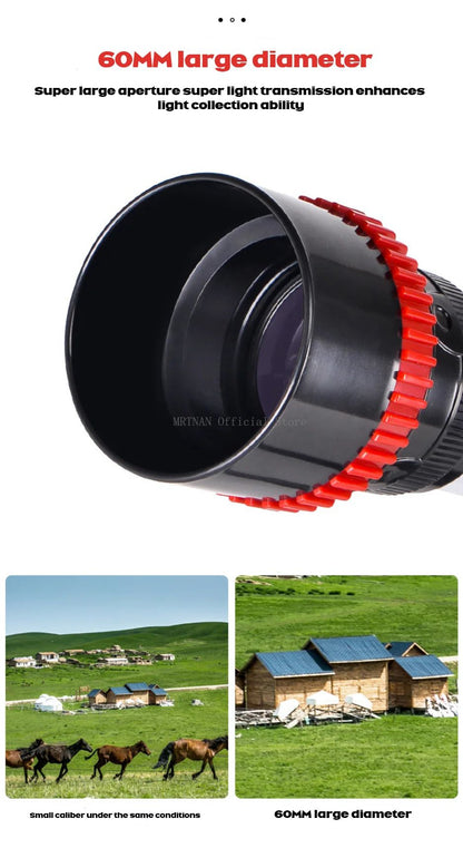Telescópio Astronômico Profissional Monocular Potente HD Portátil para Observação da Lua, Espaço e Planetas - Presente para Crianças