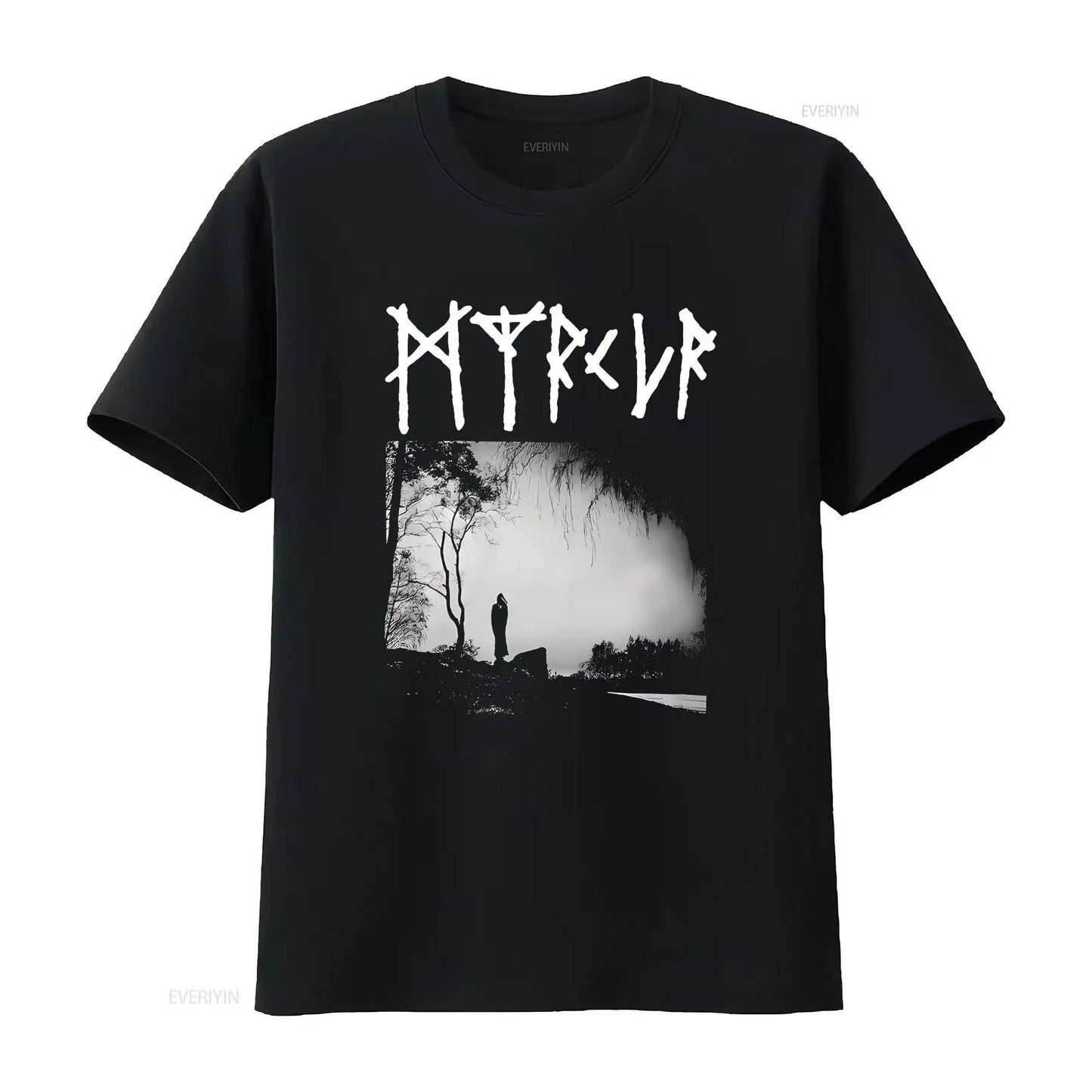 myrkur m T Shirt vintage Washed Top For Everyday Wear Soft Comfortable streetwear graphic Casual Stretched homme fashion