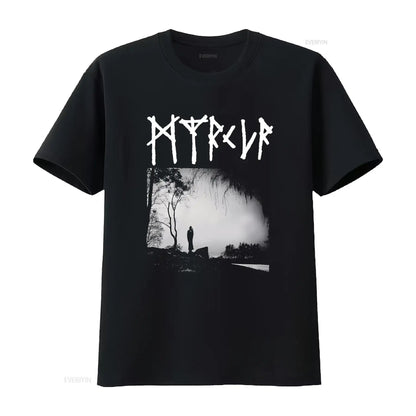 myrkur m T Shirt vintage Washed Top For Everyday Wear Soft Comfortable streetwear graphic Casual Stretched homme fashion