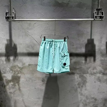 New CP Summer Youth Casual Sports Loose Beach Pants Nylon Shorts Quick drying 5-point Pants Trendy Brand Men's Fashion