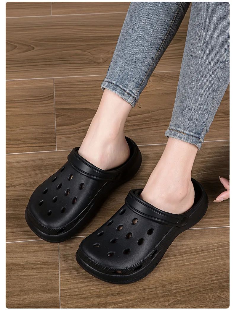 Stock Available 2024 New Large Size Beach Hollow Out Sandals Men's and Women's Garden Shoes Plus Size EVA Sole EVA Strap