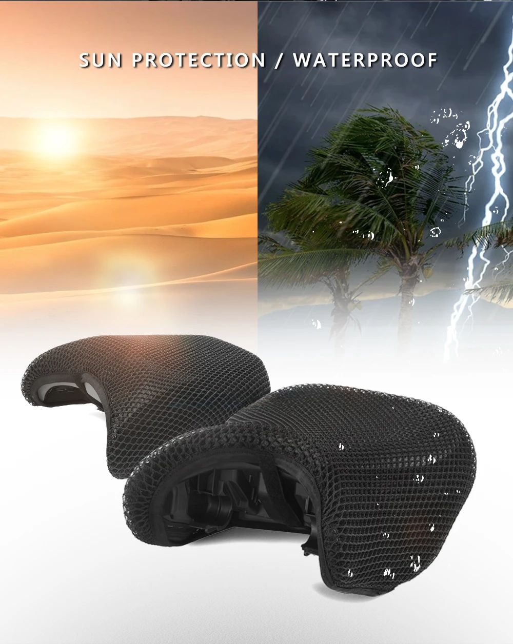2004-2023 Para BMW R1200GS R1250GS LC Adventure R 1250 GS 1200 Rally ADV Capa de Assento de Moto Confortável para assentos traseiro e dianteiro