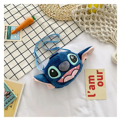 Disney Lilo & Stitch Plush Toys Kawaii Plush Messenger Bag Girl Handbag Anime Stuffed Toys Children Cartoon Plushie Soft Bag