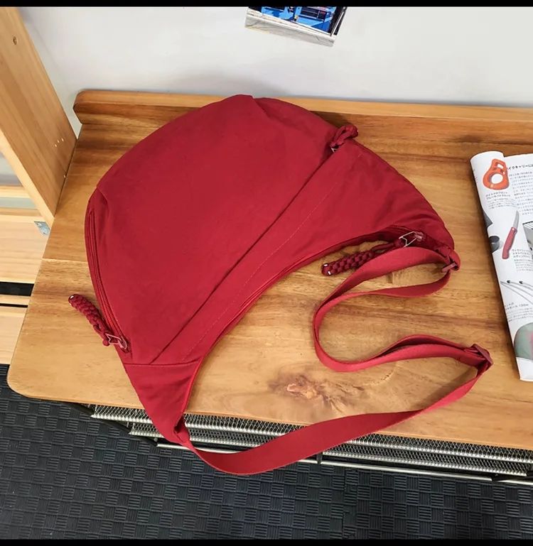 Trendy Women's Soft Cloth Shoulder Bag Solid Color Student Casual Style Big Handbags Crossbody Bags for Women Shoulder Hobos Bag